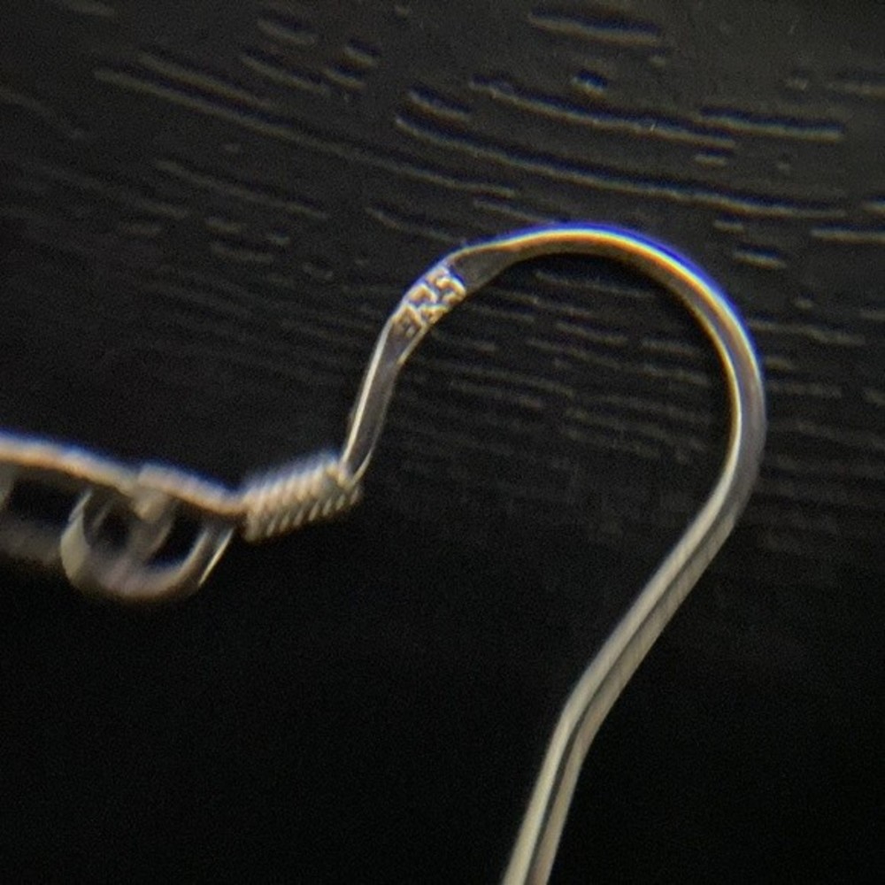 Sterling Silver Triple Hoop Dangle Earrings - Picture 4 of 5